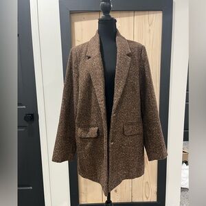 Old Navy Brown Tweed Blazer